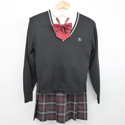 【中古】三重県 徳風高等学校 女子制服 6点（ブレザー・ニット・シャツ・スカート）sf031998