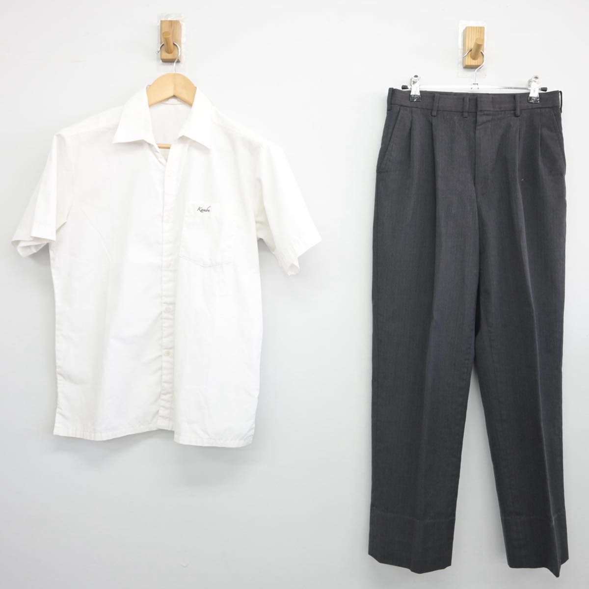 【中古】三重県 三重県立神戸高等学校 男子制服 3点（シャツ・ズボン）sf031999