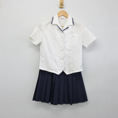 【中古】山形県 山形中央高等学校 女子制服 2点（シャツ・スカート）sf032008