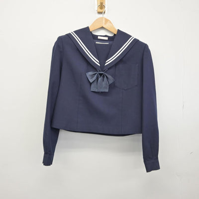 【中古】 学校名不明 女子制服 3点（セーラー服・スカート）sf032031