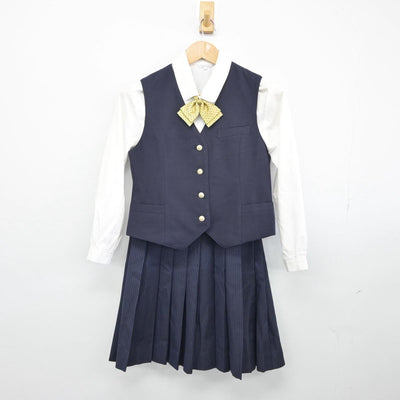 【中古】東京都 千代田女学園中学校 女子制服 7点（ブレザー・ベスト・シャツ・スカート）sf032048