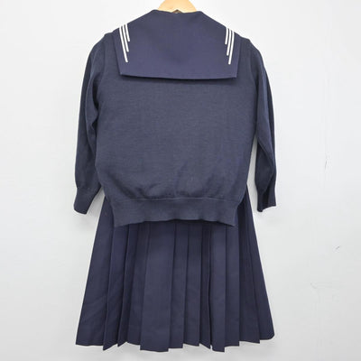 【中古】東京都 川村学園高等学校 女子制服 4点（ニット・セーラー服・スカート）sf032088