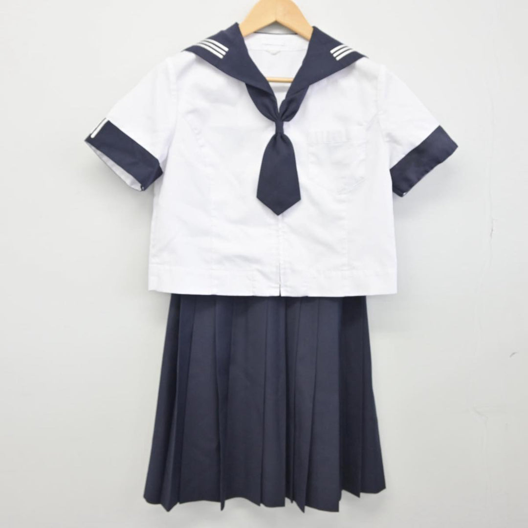 【中古】東京都 川村学園高等学校 女子制服 3点（セーラー服・スカート）sf032091