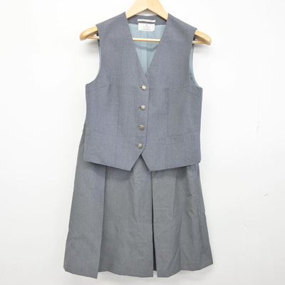 【中古】神奈川県 川崎市立南河原中学校 女子制服 2点（ベスト・スカート）sf032108