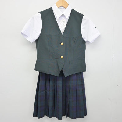 【中古】宮城県 仙台育英学園高等学校 女子制服 4点（ベスト・シャツ・スカート）sf032116