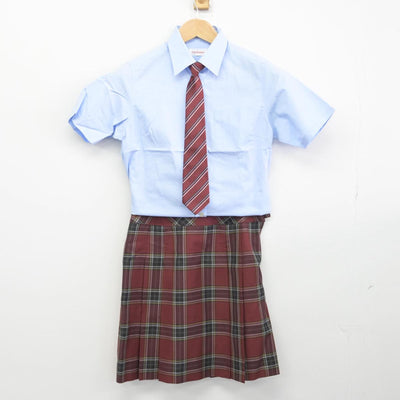 【中古】高知県 高知丸の内高等学校 女子制服 3点（シャツ・スカート）sf032146