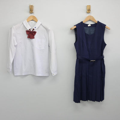 【中古】高知県 高知市立旭中学校 女子制服 4点（ジャケット・シャツ・ジャンパースカート）sf032149