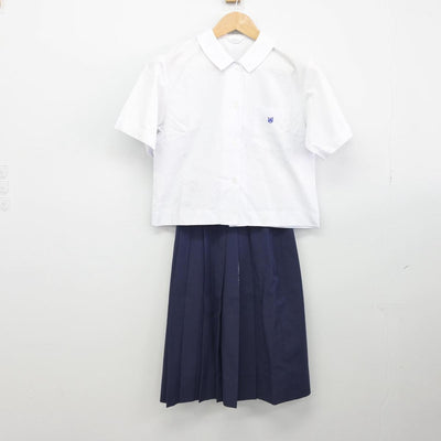 【中古】高知県 高知市立旭中学校 女子制服 2点（シャツ・スカート）sf032150