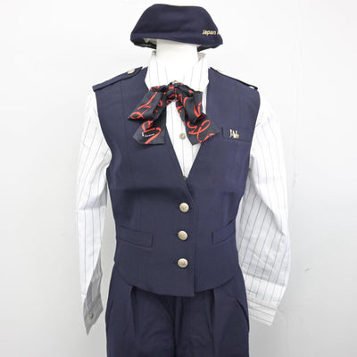 【中古】 JAL 日本航空 女子制服 6点（シャツ・ベスト・ズボン）sf032152