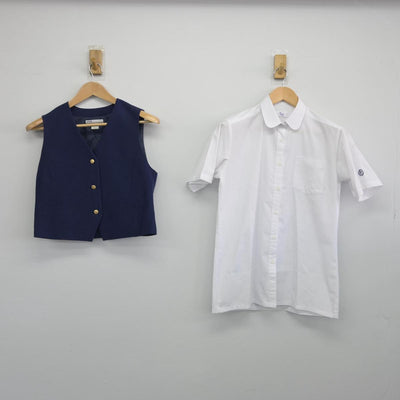 【中古】埼玉県 和光国際高等学校 女子制服 2点（シャツ・ベスト）sf032162