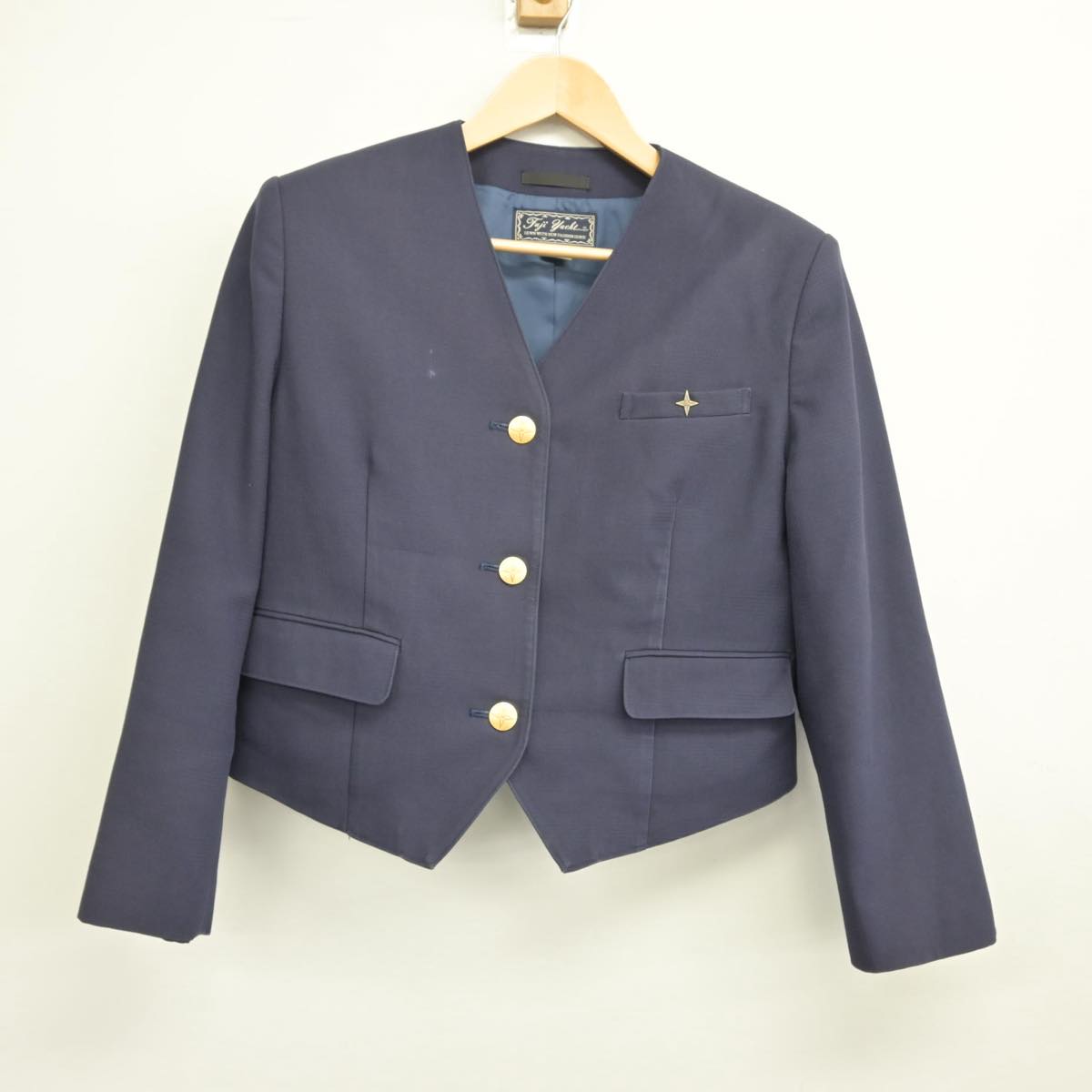 【中古】茨城県 波崎高等学校 女子制服 2点（ブレザー・ジャンパースカート）sf032181