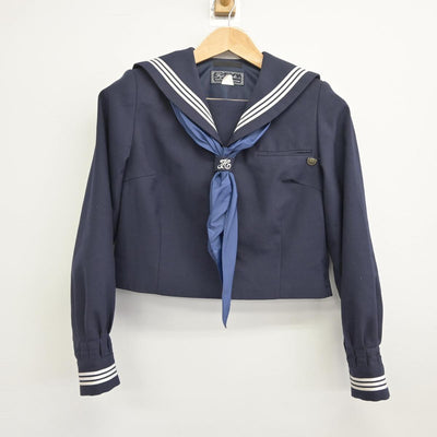 【中古】千葉県 西原中学校 女子制服 3点（セーラー服・ジャンパースカート）sf032201