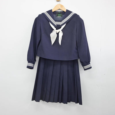 【中古】広島県 比治山女子高等学校 女子制服 4点（セーラー服・スカート）sf032228