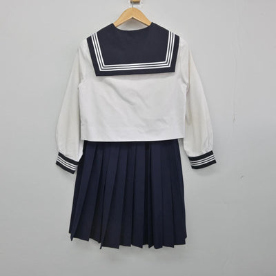 【中古】広島県 比治山女子高等学校 女子制服 2点（セーラー服・スカート）sf032229