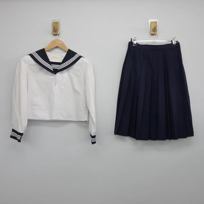 【中古】広島県 比治山女子高等学校 女子制服 2点（セーラー服・スカート）sf032229