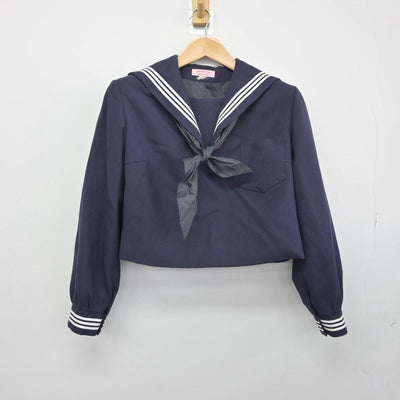 【中古】茨城県 三和中学校 女子制服 3点（セーラー服・ジャンパースカート）sf032237