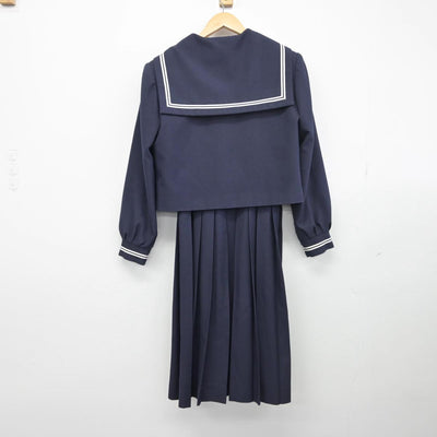 【中古】茨城県 土浦第二中学校 女子制服 2点（セーラー服・ジャンパースカート）sf032252