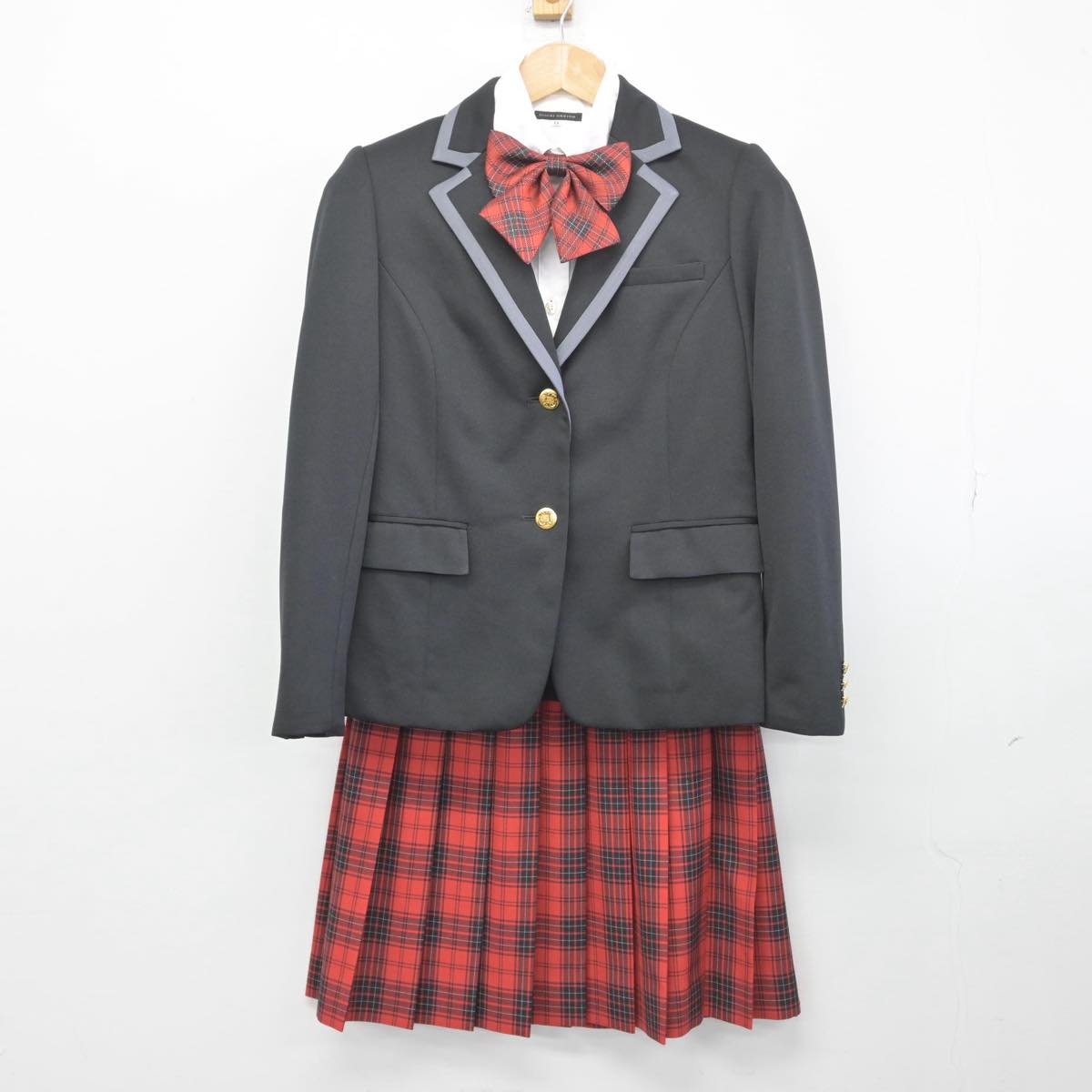 【中古】愛知県 北海道芸術高等学校 女子制服 5点（ブレザー・ニット・シャツ・スカート）sf032283