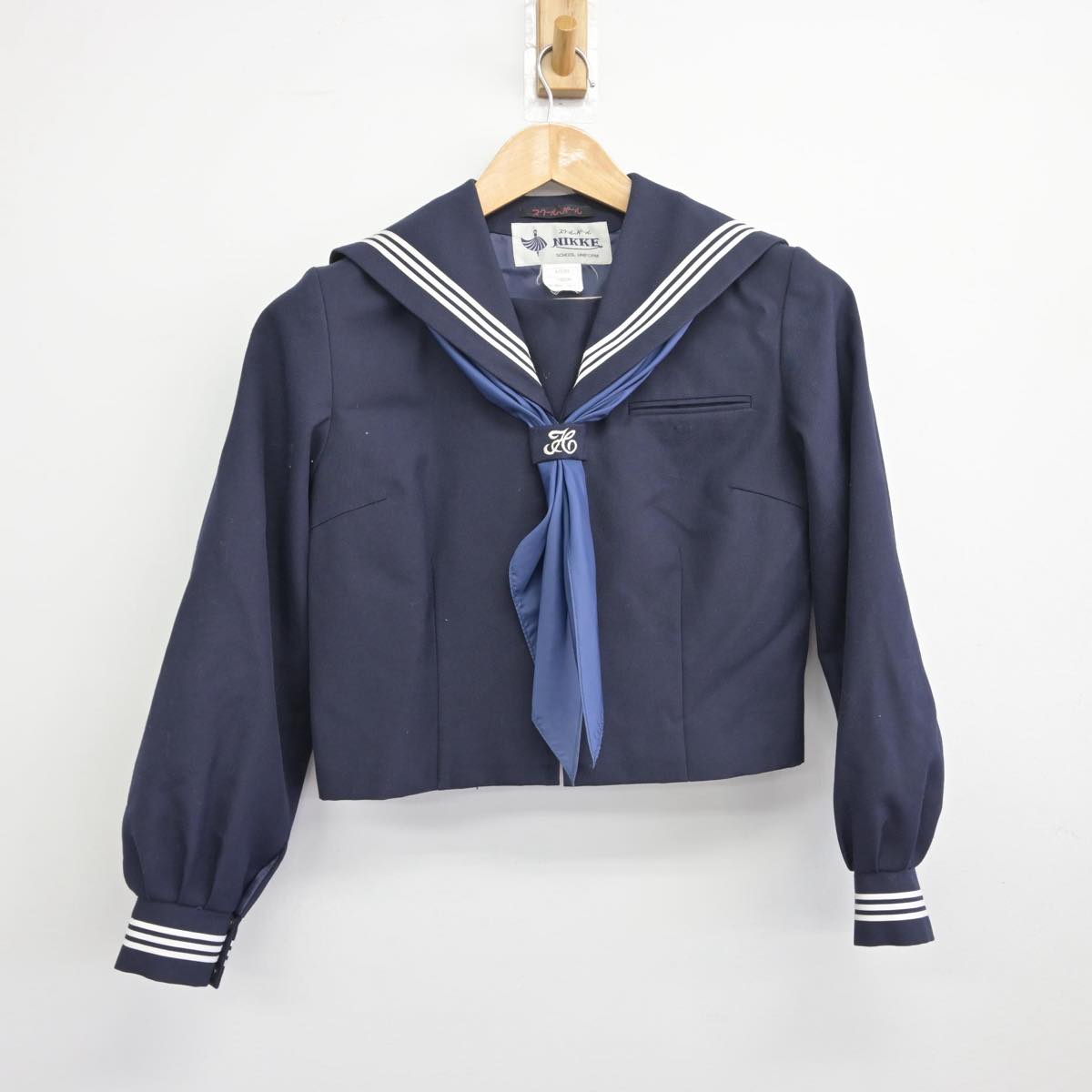 【中古】千葉県 市川第三中学校 女子制服 3点（セーラー服・ジャンパースカート）sf032297