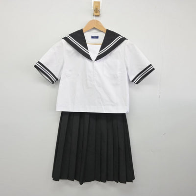 【中古】静岡県 北上中学校 女子制服 3点（セーラー服・セーラー服・スカート）sf032314