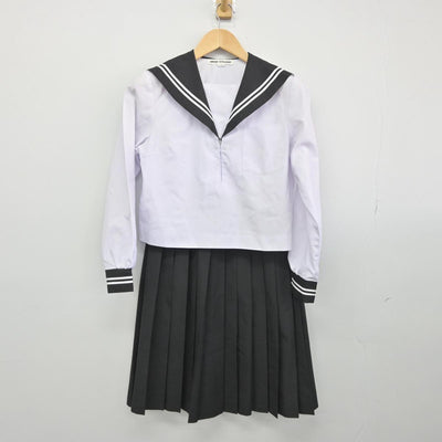 【中古】静岡県 北上中学校 女子制服 3点（セーラー服・セーラー服・スカート）sf032314