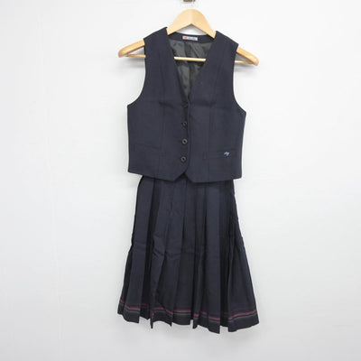 【中古】東京都 文華女子高等学校 女子制服 4点（ブレザー・ベスト・スカート）sf032368