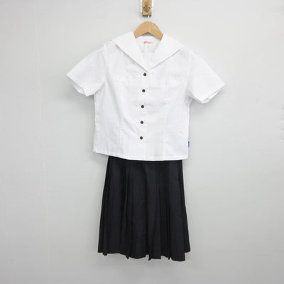 【中古】宮城県 仙台市立仙台青陵中等教育学校 女子制服 2点（セーラー服・スカート）sf032374