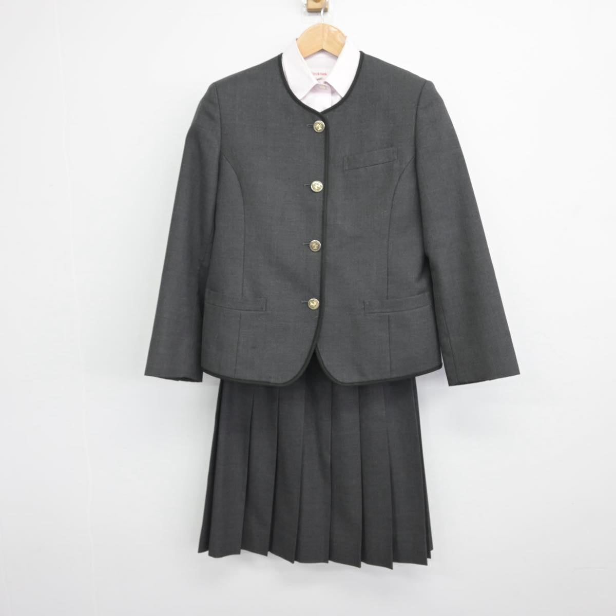 【中古】群馬県 群馬県立伊勢崎高等学校 女子制服 3点（ブレザー・シャツ・スカート）sf032383