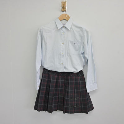 【中古】千葉県 千葉県立船橋旭高等学校 女子制服 2点（シャツ・スカート）sf032392