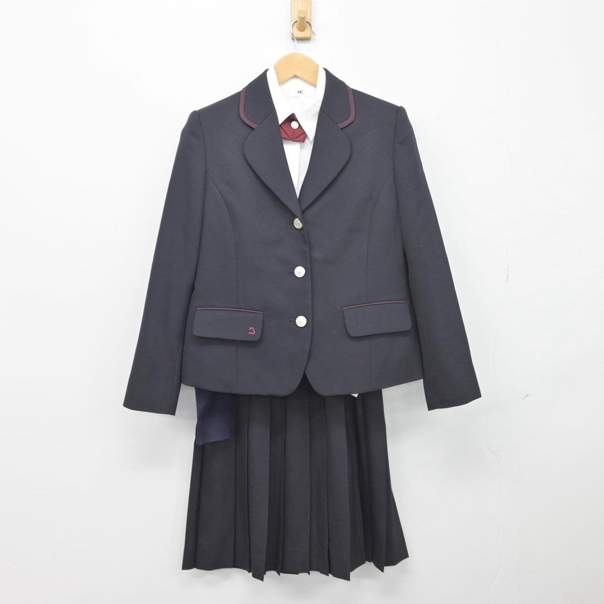 【中古】大阪府 梅花高等学校 女子制服 5点（ブレザー・ニット・シャツ・スカート）sf032407