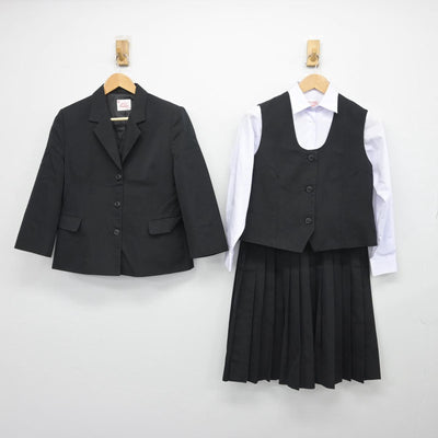 【中古】高知県 安芸中学校・高等学校 女子制服 4点（ブレザー・ベスト・シャツ・スカート）sf032418