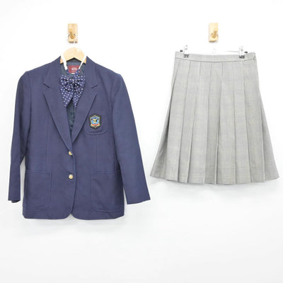 【中古】宮崎県 富島高等学校 女子制服 3点（ブレザー・スカート）sf032445