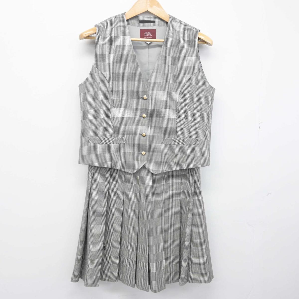 【中古】宮崎県 富島高等学校 女子制服 2点（ベスト・スカート）sf032446