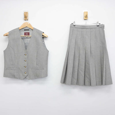 【中古】宮崎県 富島高等学校 女子制服 2点（ベスト・スカート）sf032446