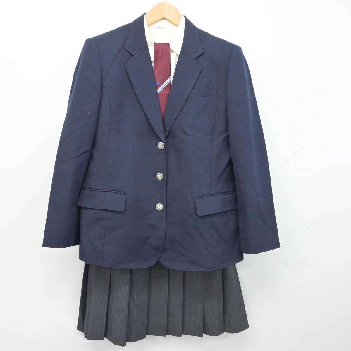 【中古】岐阜県 可児高等学校 女子制服 4点（ブレザー・シャツ・スカート）sf032448