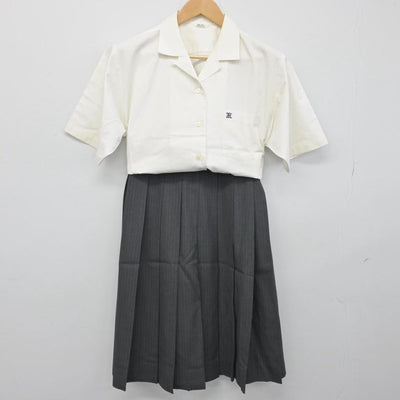 【中古】岐阜県 可児高等学校 女子制服 2点（シャツ・スカート）sf032449