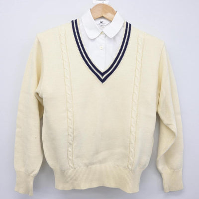 【中古】島根県 出雲北陵高等学校 女子制服 2点（シャツ・ニット）sf032456