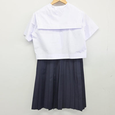 【中古】兵庫県 長田高等学校 女子制服 2点（セーラー服・スカート）sf032536