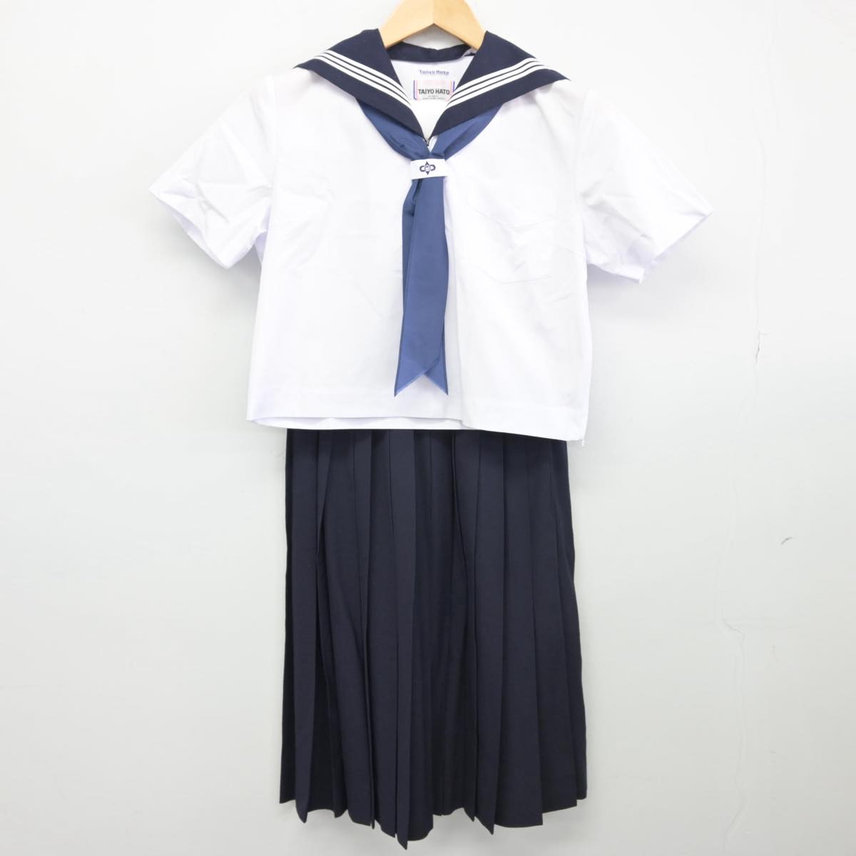 【中古】兵庫県 姫路市立安室中学校 女子制服 3点（セーラー服・スカート）sf032547