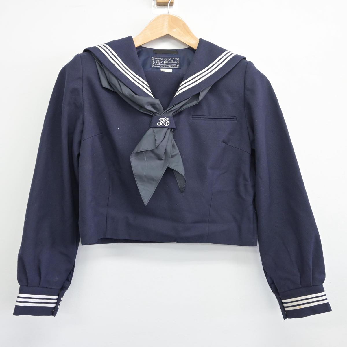 【中古】千葉県 常盤松中学校 女子制服 3点（セーラー服・ジャンパースカート）sf032554