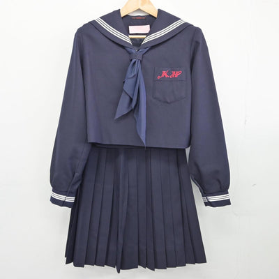【中古】兵庫県 加古川東高等学校 女子制服 3点（セーラー服・スカート）sf032557