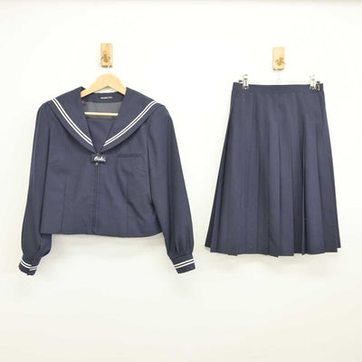 【中古】埼玉県 大石中学校 女子制服 2点（セーラー服・スカート）sf032569