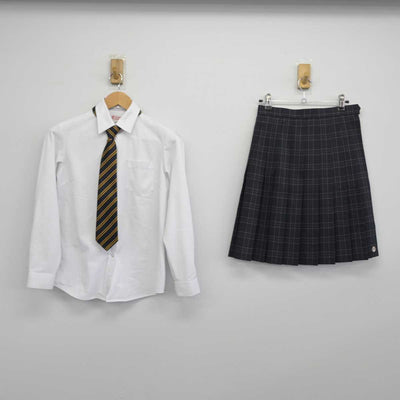 【中古】大阪府 門真なみはや高等学校 女子制服 4点（ブレザー・シャツ・スカート）sf032573