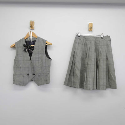 【中古】長崎県 長崎青雲学園高等学校 女子制服 5点（ブレザー・ベスト・スカート）sf032579