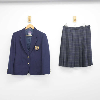 【中古】京都府 西乙訓高等学校 女子制服 3点（ブレザー・スカート・スカート）sf032588