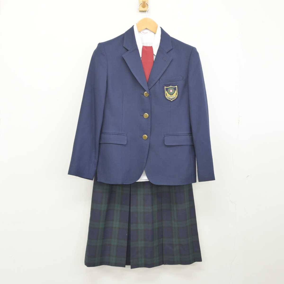 【中古】熊本県 東稜高等学校 女子制服 4点（ブレザー・シャツ・スカート）sf032591