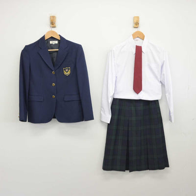 【中古】熊本県 東稜高等学校 女子制服 4点（ブレザー・シャツ・スカート）sf032591