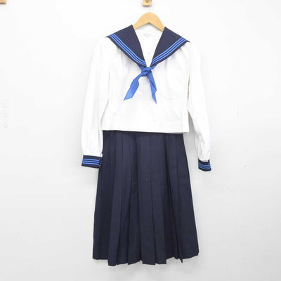 【中古】熊本県 東稜高等学校 女子制服 2点（セーラー服・スカート）sf032596