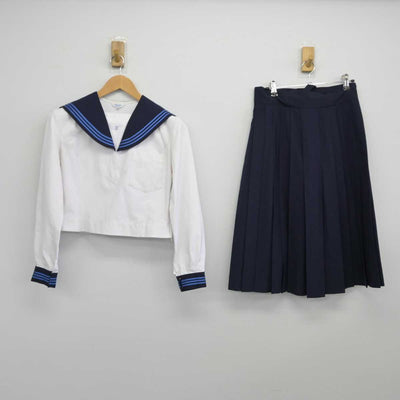【中古】熊本県 東稜高等学校 女子制服 2点（セーラー服・スカート）sf032597