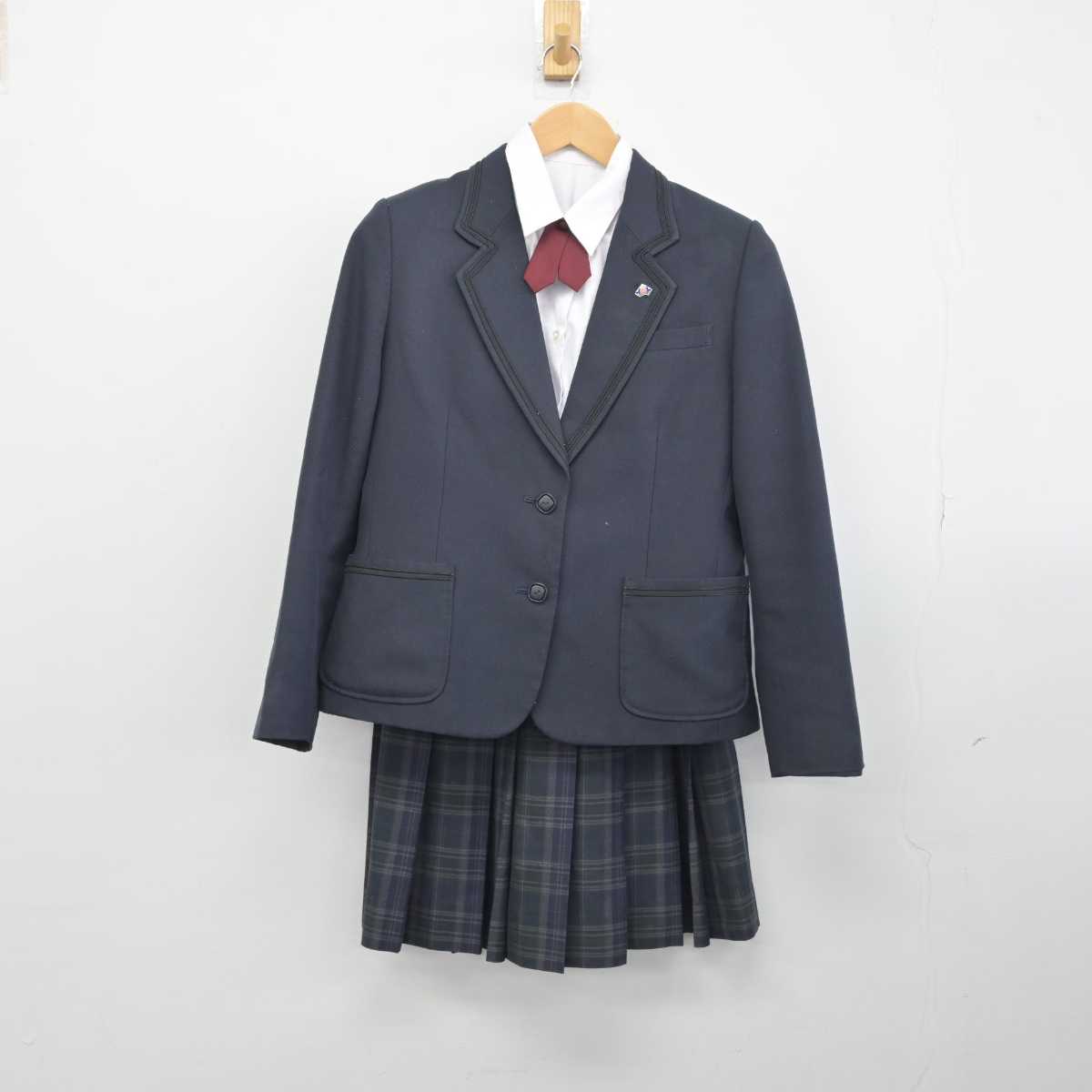 【中古】神奈川県 中山中学校 女子制服 5点（ブレザー・シャツ・スカート）sf032603